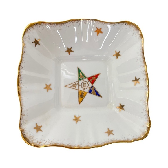 OES The Order of the Eastern Star Royal Stafford Trinket Tidbit Dish - Picture 1 of 6